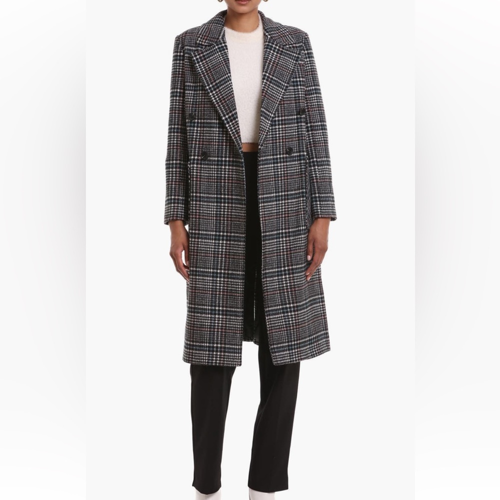 NWT Avec les filles plaid coat